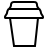 Paper coffee cup in outline style