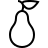 Pear in outline style