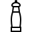 Pepper grinder in outline style