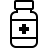 Pill bottle in outline style