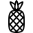 Pineapple in outline style