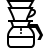 Pour over coffee in outline style