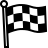 Racing flag in outline style