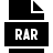 RAR archive in fill style