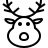 Reindeer in outline style
