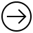 Right arrow (rounded) in outline style