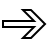 Right arrow (thick) in outline style