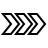 Right triple chevron (hollow) in outline style