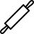 Rolling pin in outline style