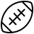 Rugby ball in outline style