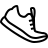 Running shoes in outline style