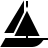 Sailboat in fill style