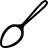 Salad spoon in outline style