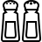 Salt and pepper in outline style