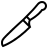 Santoku knife in outline style