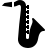 Saxophone in fill style
