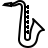 Saxophone in outline style