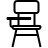 School chair in outline style