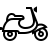 Scooter in outline style