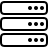 Server rack in outline style