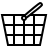 Shopping basket in outline style