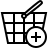 Shopping basket addCash in outline style