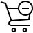 Shopping cart remove in outline style