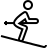 Skiing in outline style