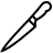 Slicing knife in outline style