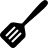 Slotted spatula in fill style