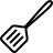 Slotted spatula in outline style