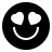 Smiling face with heart-shaped eyes in fill style