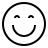 Smiling face with smiling eyes in outline style