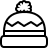 Snow hat in outline style