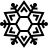 Snowflake in outline style