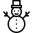 Snowman in outline style