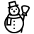 Snowman in outline style