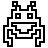 Space invader in outline style