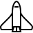 Space shuttle in outline style