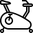 Stationary bicycle in outline style
