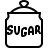 Sugar jar in outline style
