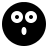 Surprised face in fill style