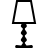 Table lamp in outline style