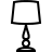 Table lamp in outline style