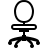 Task chair in outline style