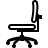 Task chair in outline style