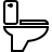 Toilet seat in outline style