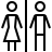 Toilets in outline style