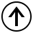 Top arrow (rounded) in outline style