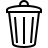 Trashcan in outline style